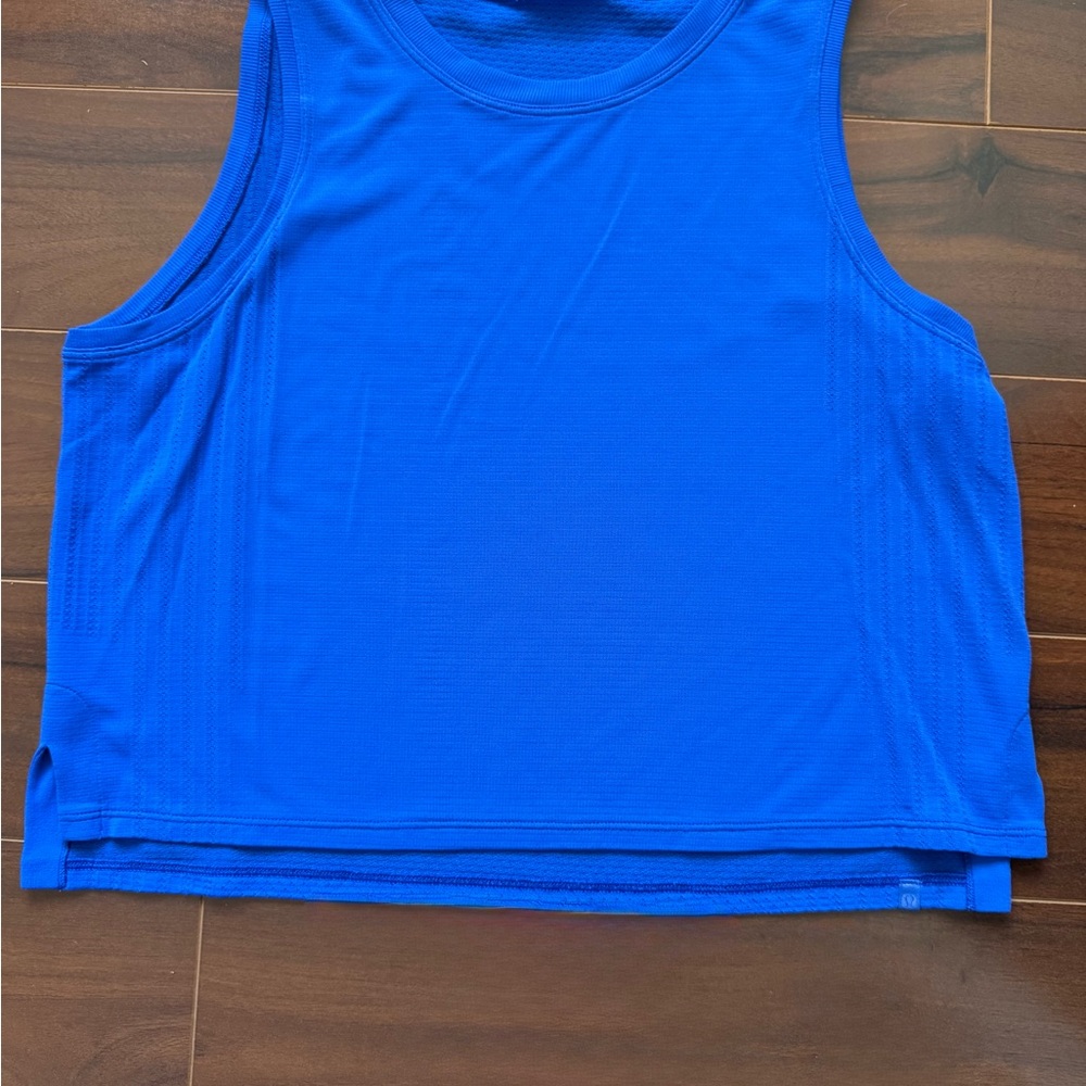 Lululemon Athletica Blue Crop Muscle Tee